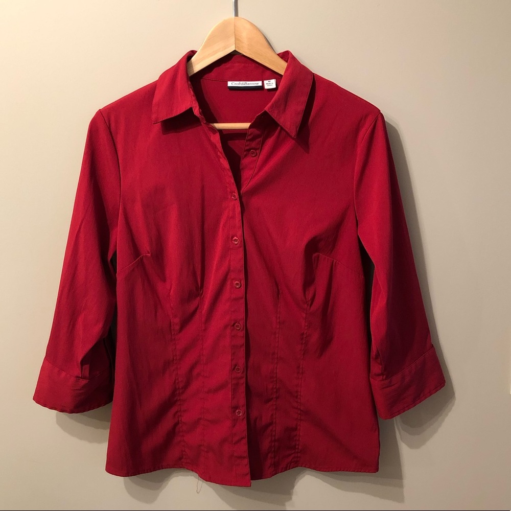 Simple Red Button Down